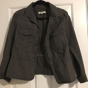 Gray Loft Blazer Jacket, Size 12
